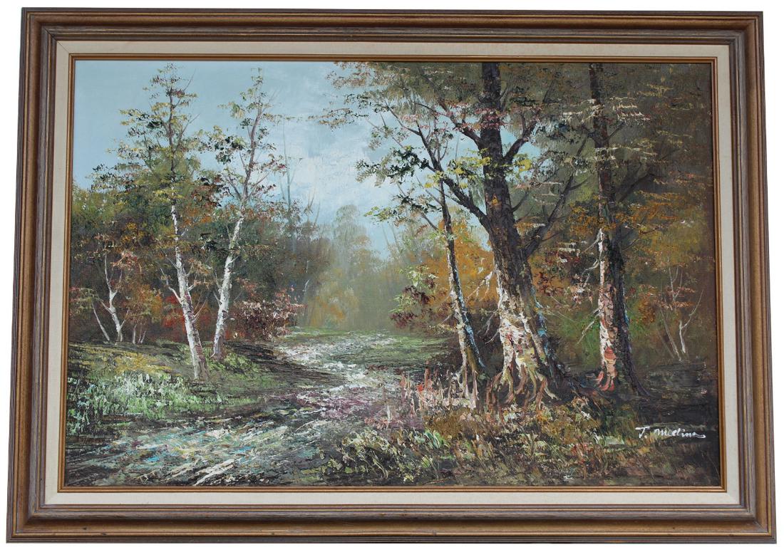 Alice J Medina (1922 - 2005) Wooded Landscape (1 of 5)