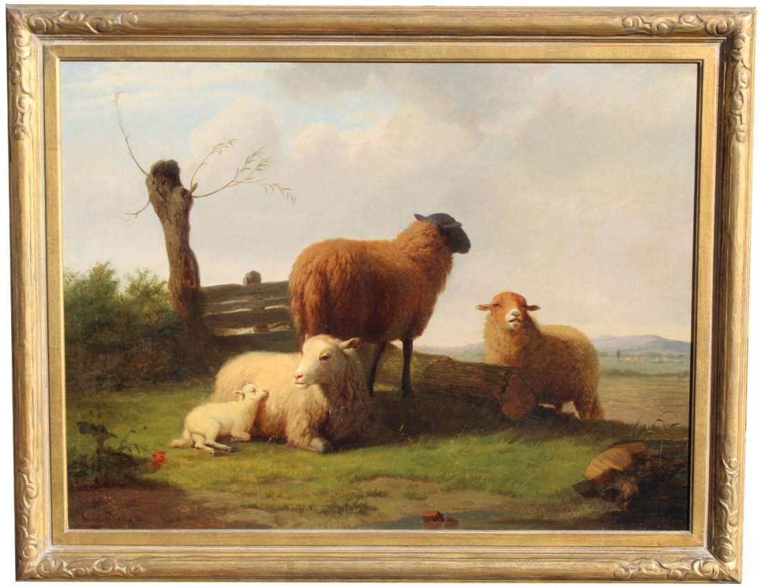 Tony Marin 1866 American Bucolic Landscape w Sheep (1 of 9)