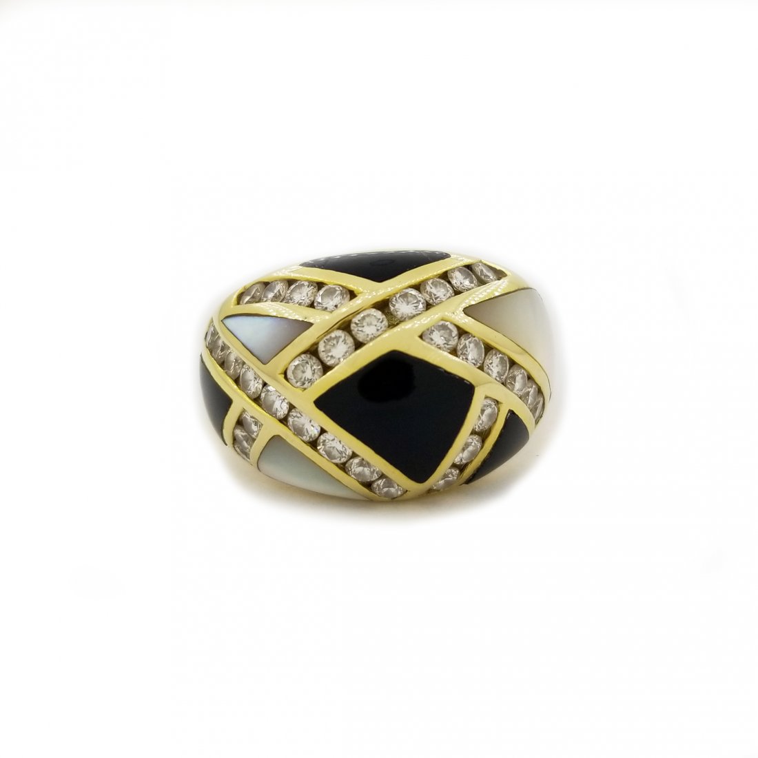 Asch Grossbardt 14K Diamond & Onyx Ring (1 of 7)