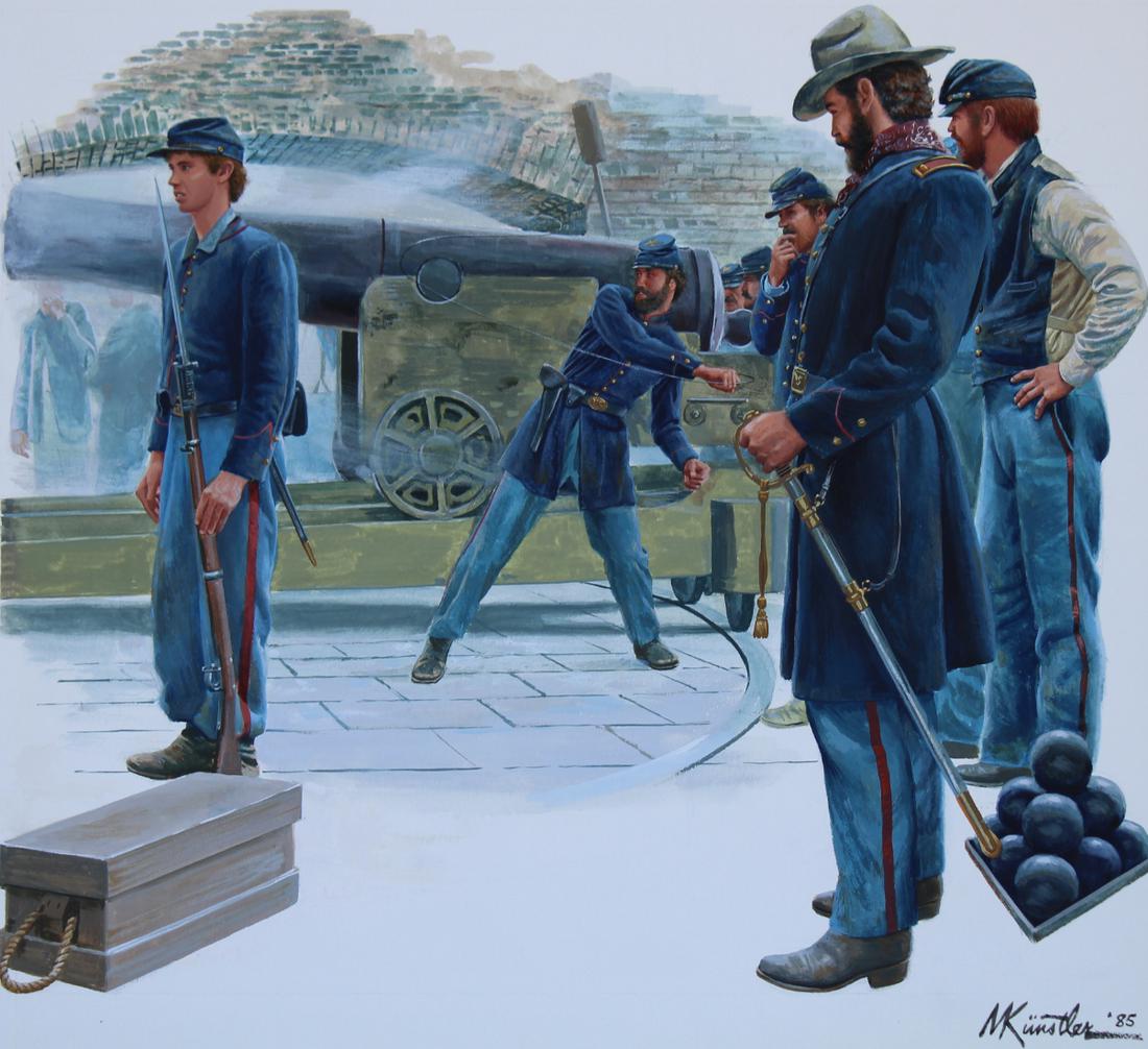 Morton Kunstler (B. 1931) "Battle of Fort Sumter" (1 of 5)
