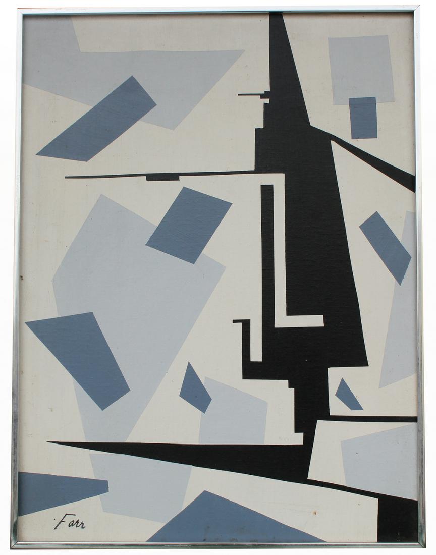 Farr, Signed Mid C. Abstract Painting (1 of 4)