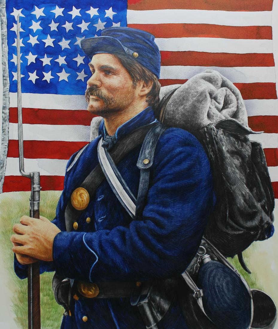 Chris Calle (B. 1961) "Civil War - Union Soldier" (1 of 3)