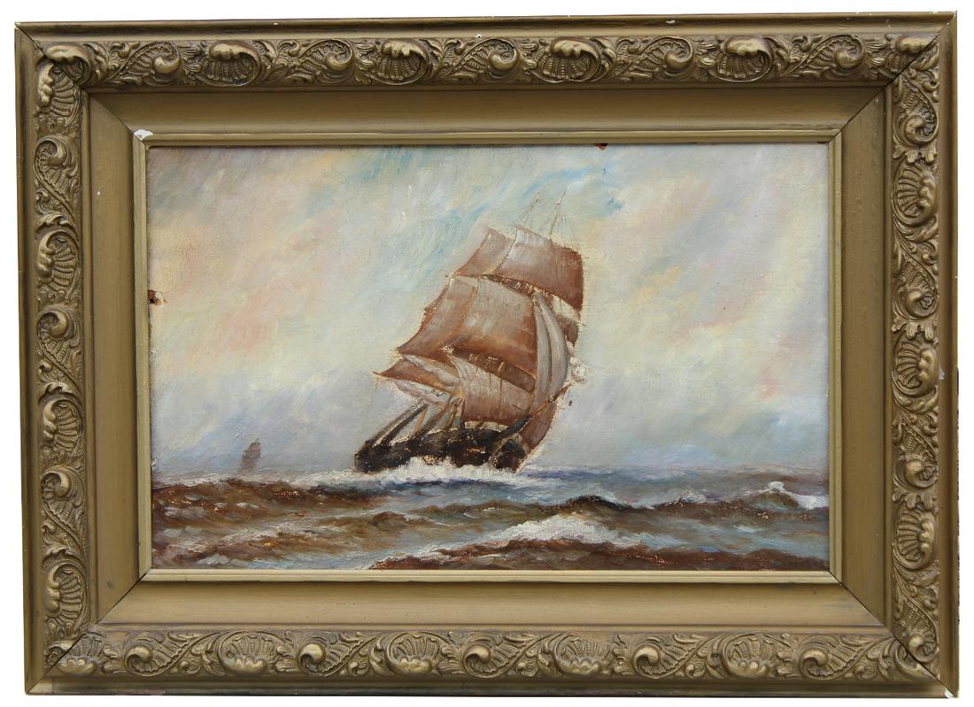 American School, Painting of Clipper Ships (1 of 4)