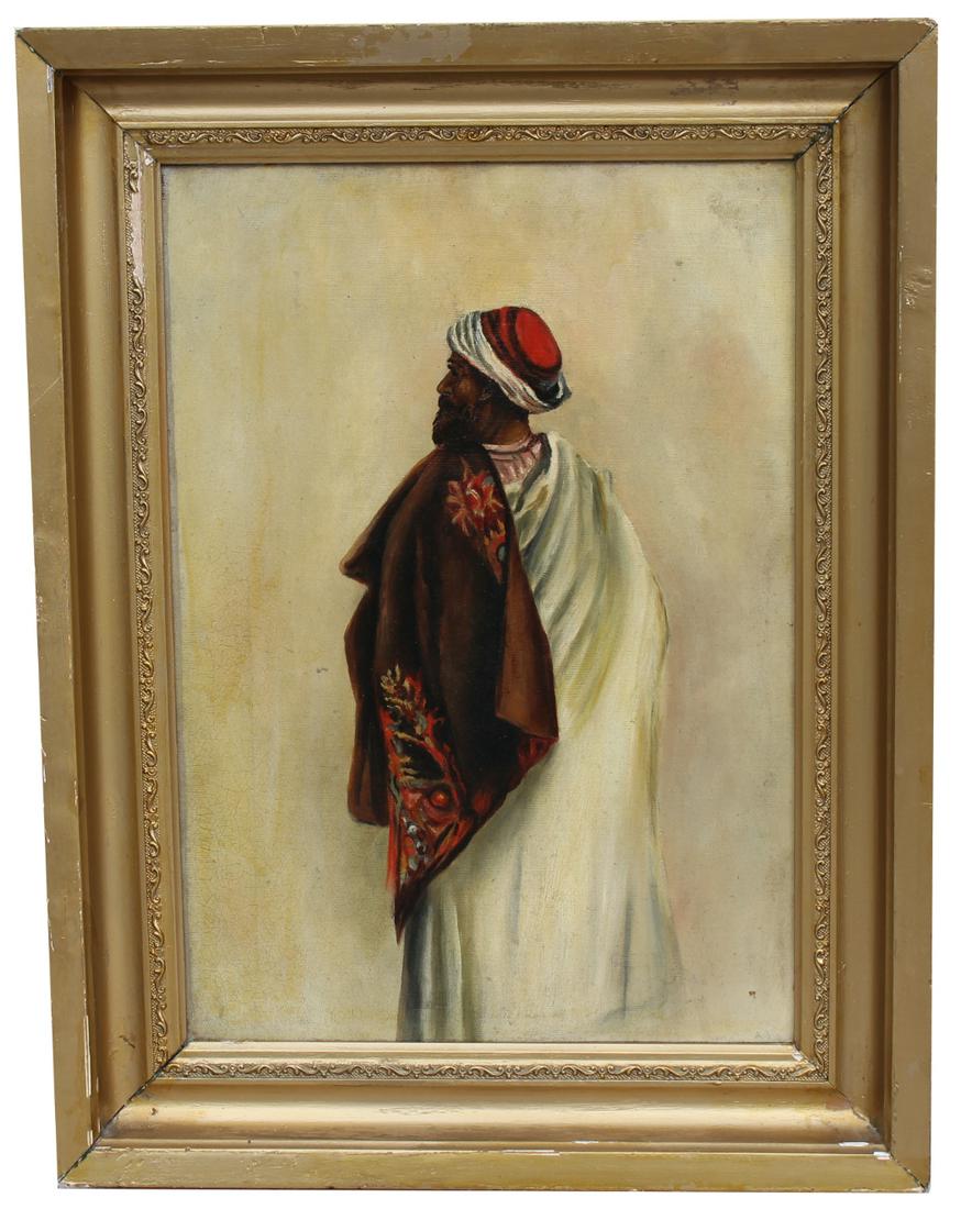 Early 20th C. Orientalist Painting of a Man (1 of 3)