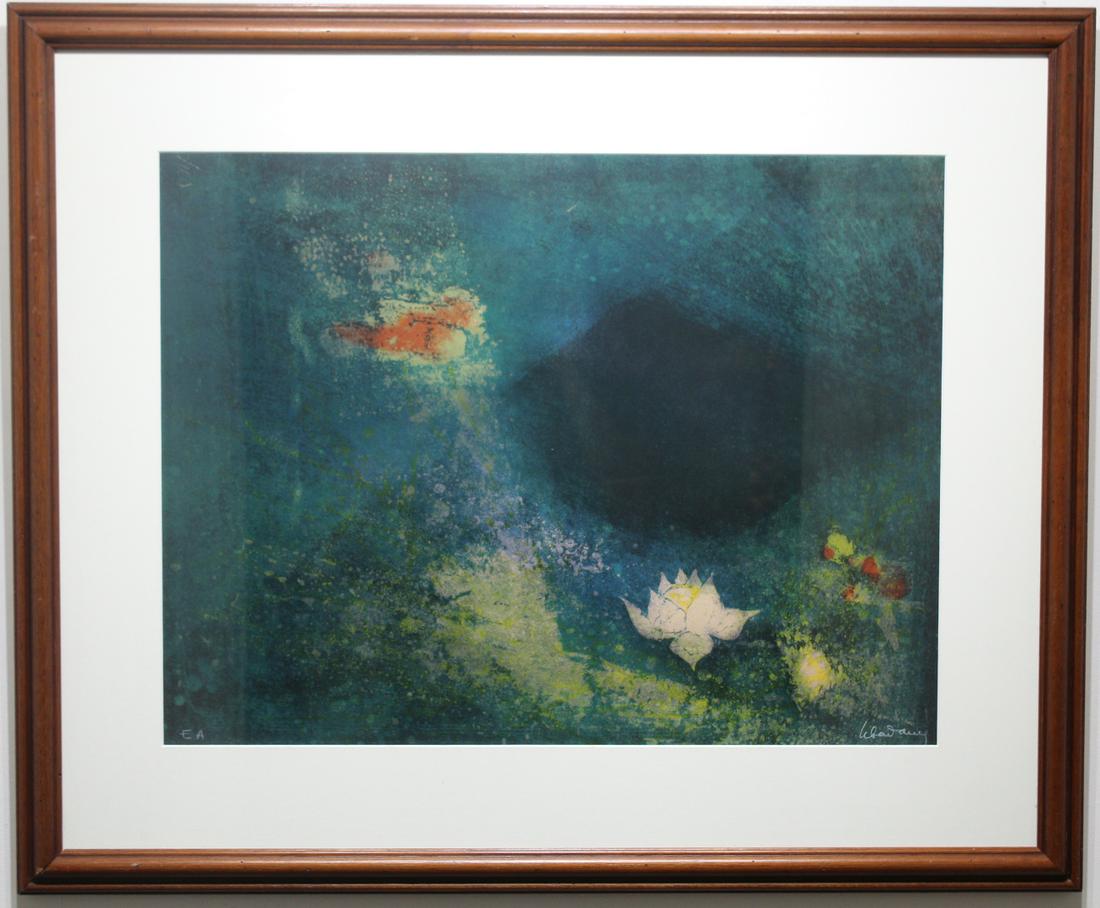Lebadang (Vietnamese, 1922 - 2015) "Waterlilies" (1 of 5)