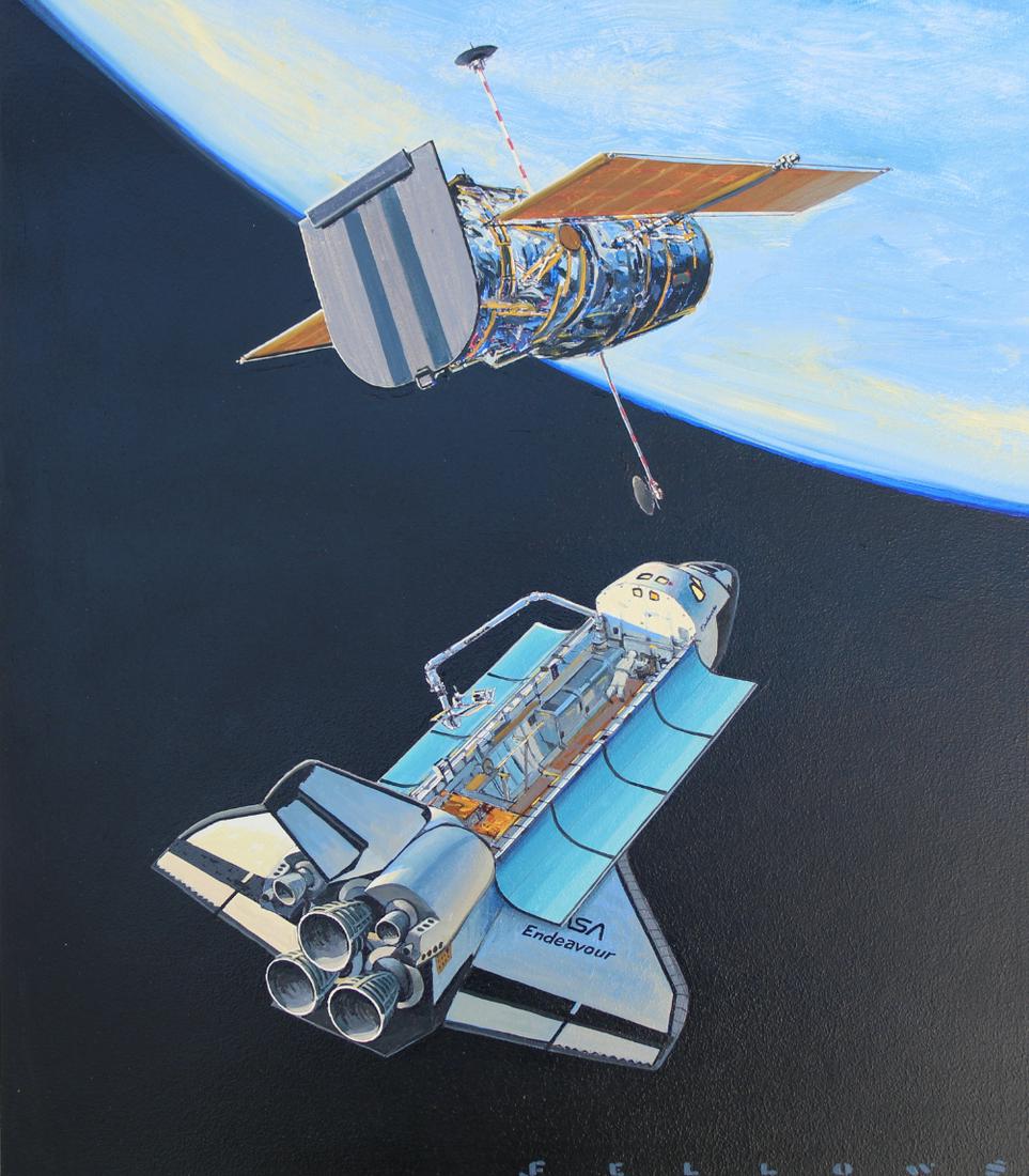 Jack Fellows (B. 1941) "Space Shuttle Endeavour" (1 of 5)