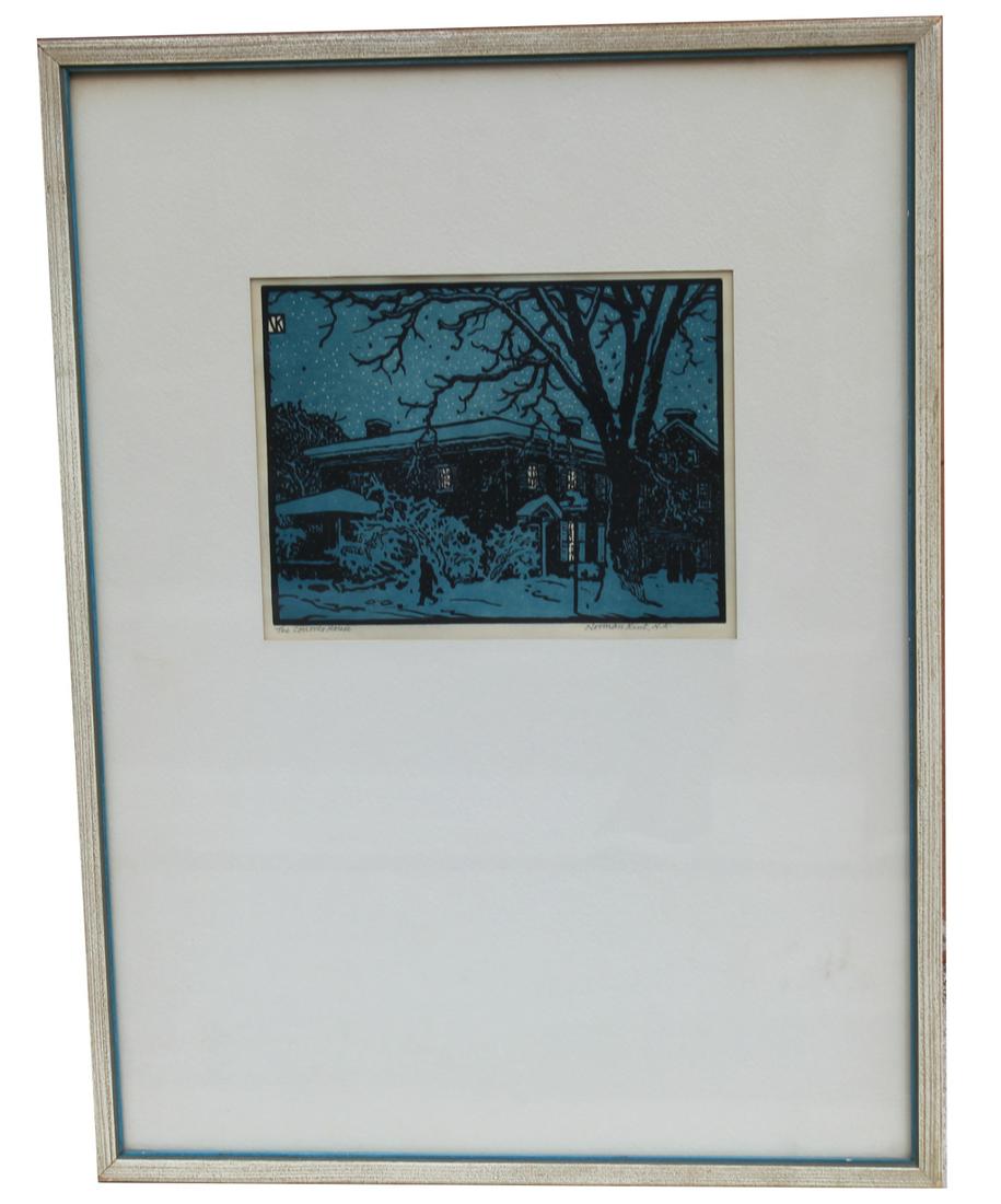 Norman Kent R.A., Framed Woodblock Print (1 of 3)