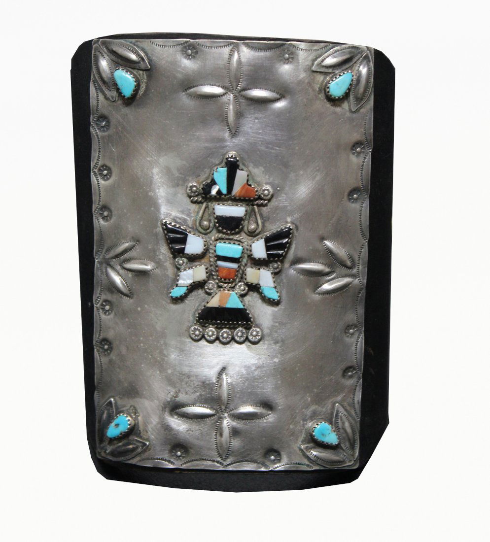 Navajo Style Turquoise/Silver Bracelet (1 of 4)