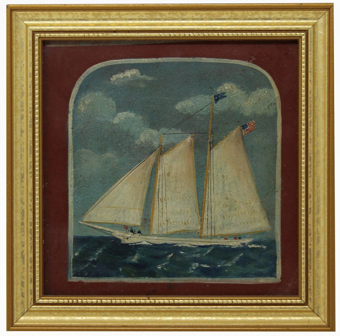 American School, 19th C. Yachting Painting (1 of 2)