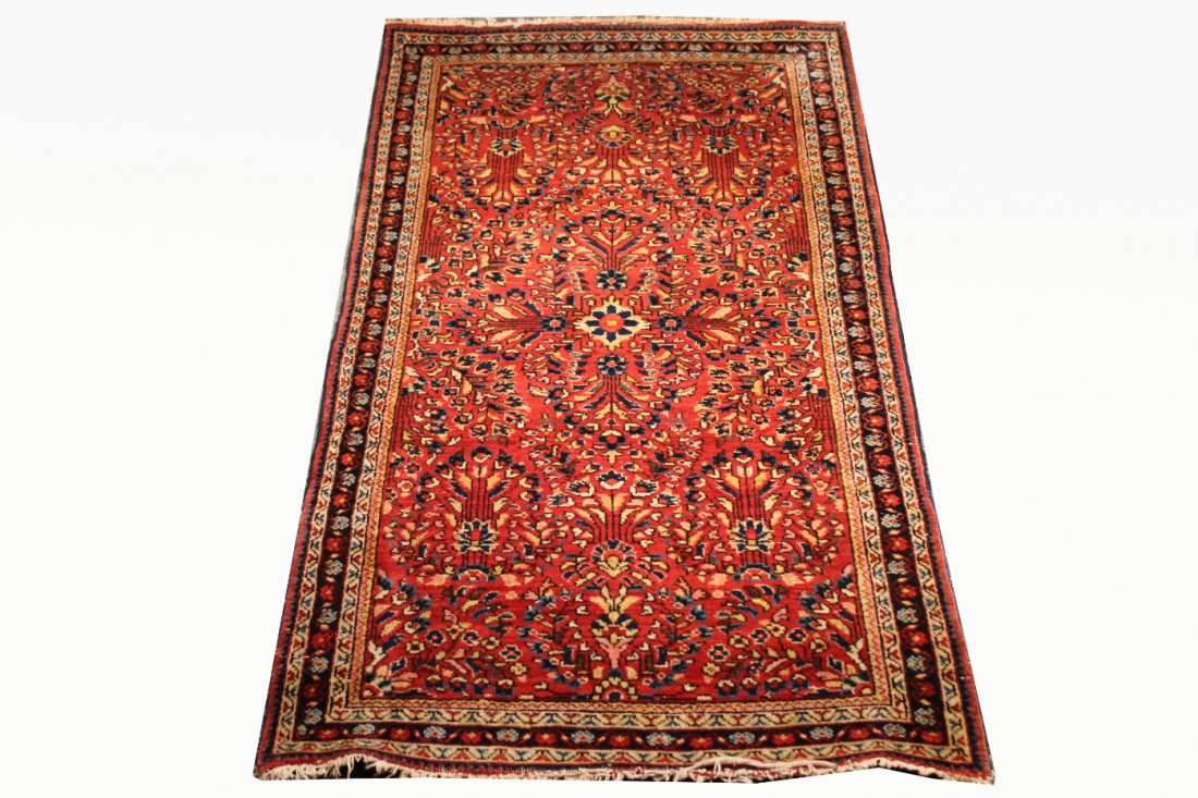 Persian Sarouk Rug: Persian Sarouk Rug. Size: 59 x 30 in. (4\'11\" x 2\'6\")