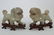 Pair, Carved 19th C, Chinese Hard Stone Lions