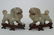 Pair, Carved 19th C, Chinese Hard Stone Lions - 2