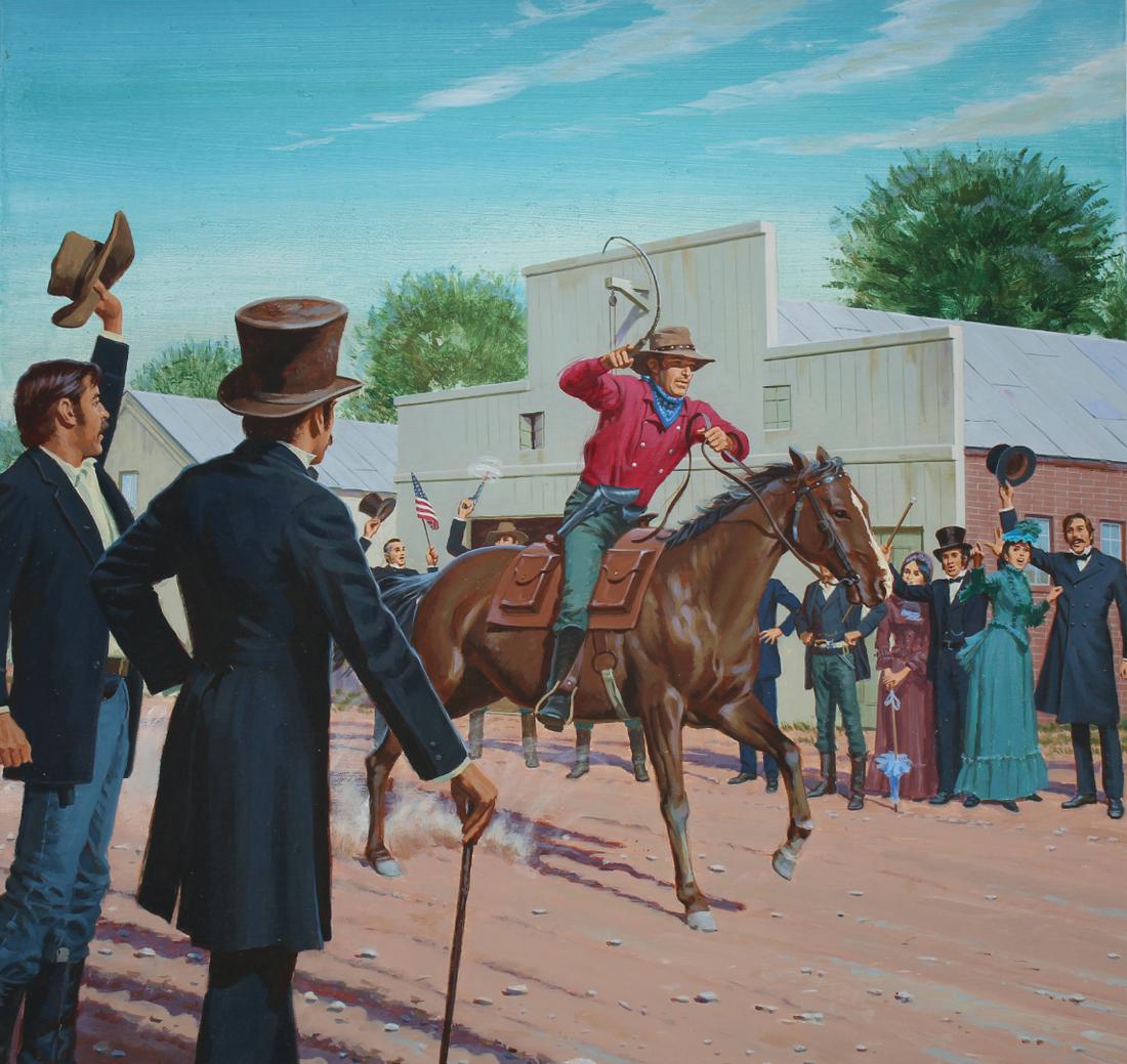 Ed Vebell (1921 - 2018) "First Pony Express" (1 of 4)