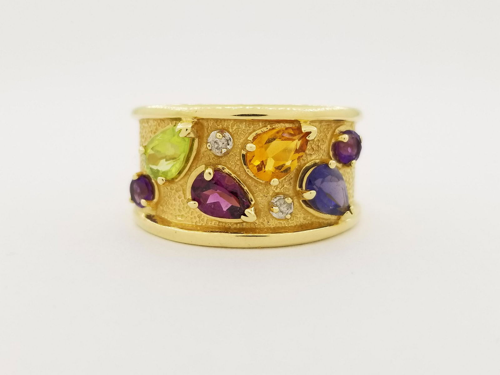 14K Gold Semi Precious Multi-Stone Ring (1 of 6)