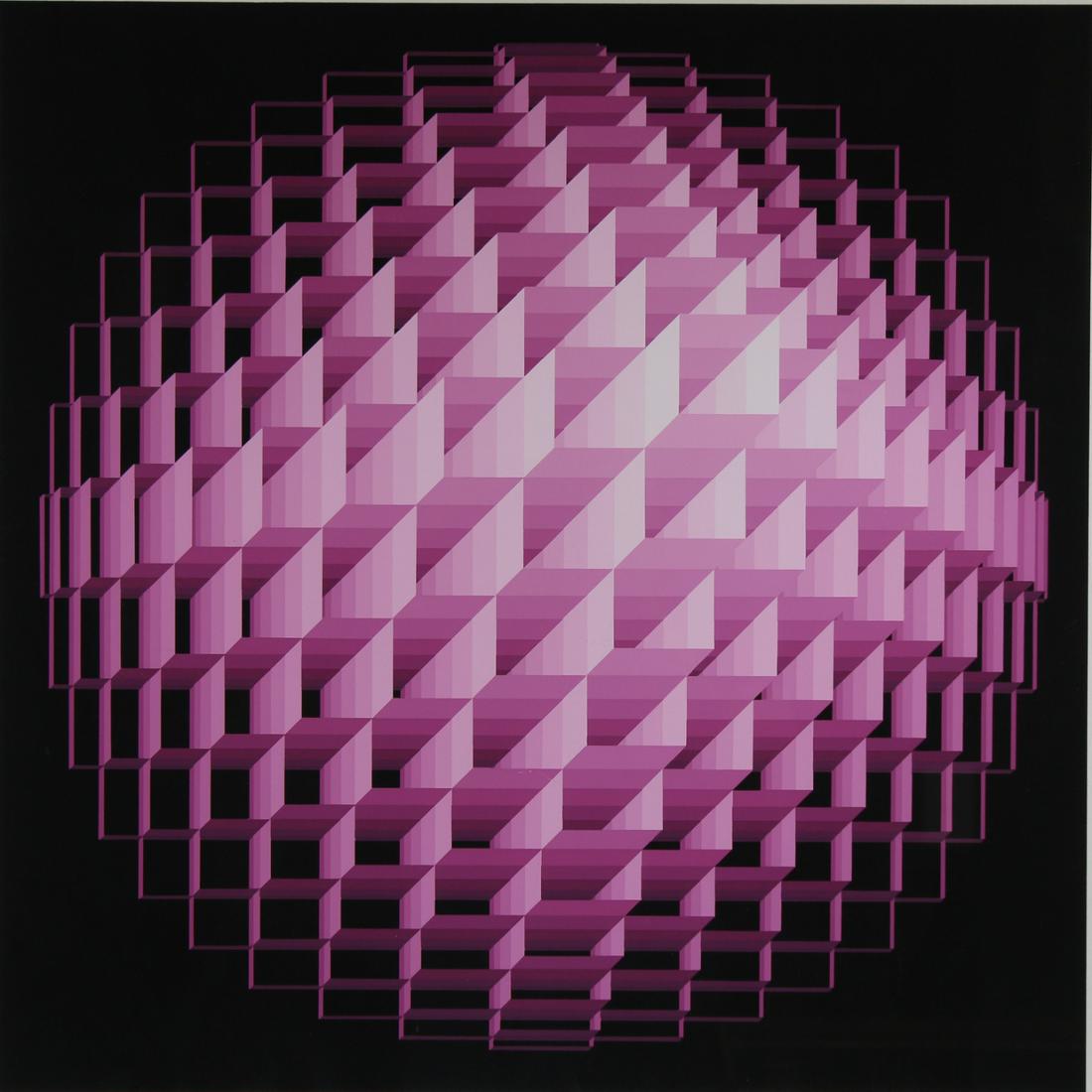 Jean-Pierre Vasarely (Yvaral) "Sphere" Serigraph (1 of 6)