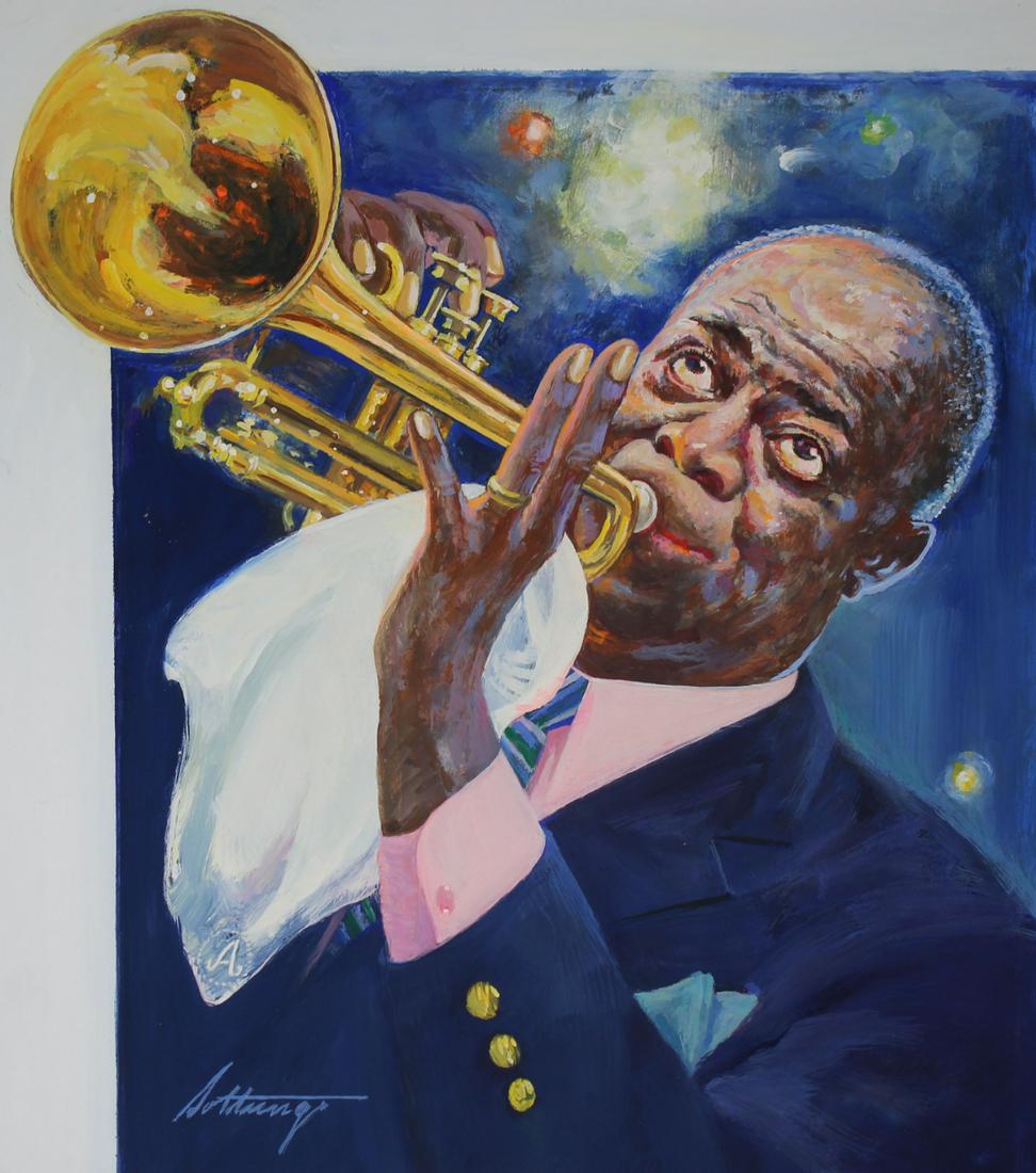 George Sottung (1927 - 1999) Louis Armstrong (1 of 4)