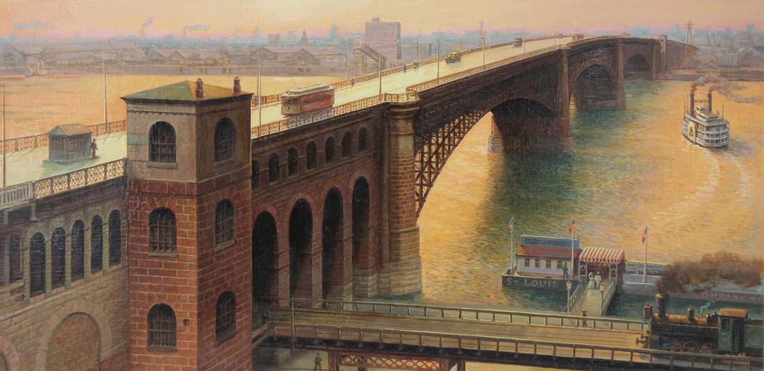 Gherman Komlev (1933 - 2000) "Mississippi Bridge" (1 of 5)