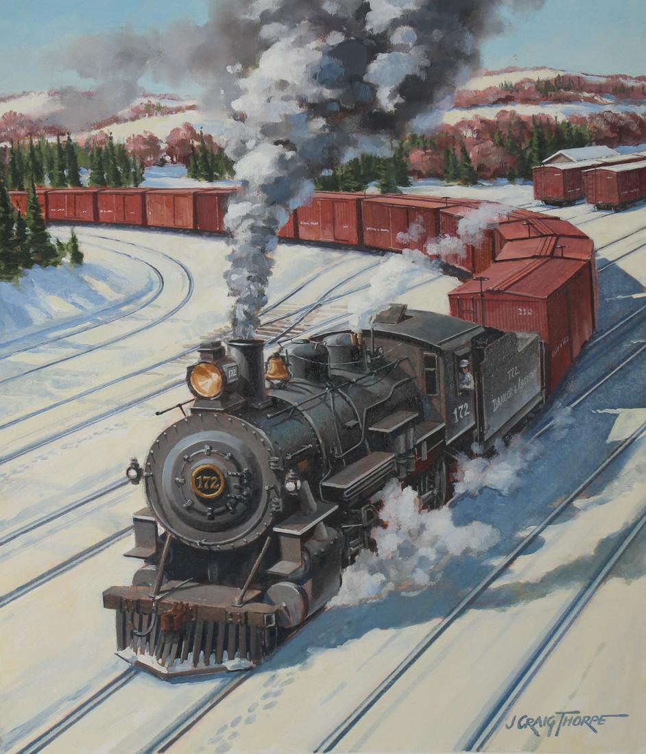 J. Craig Thorpe (B. 1948) "Maine Locomotive" (1 of 5)