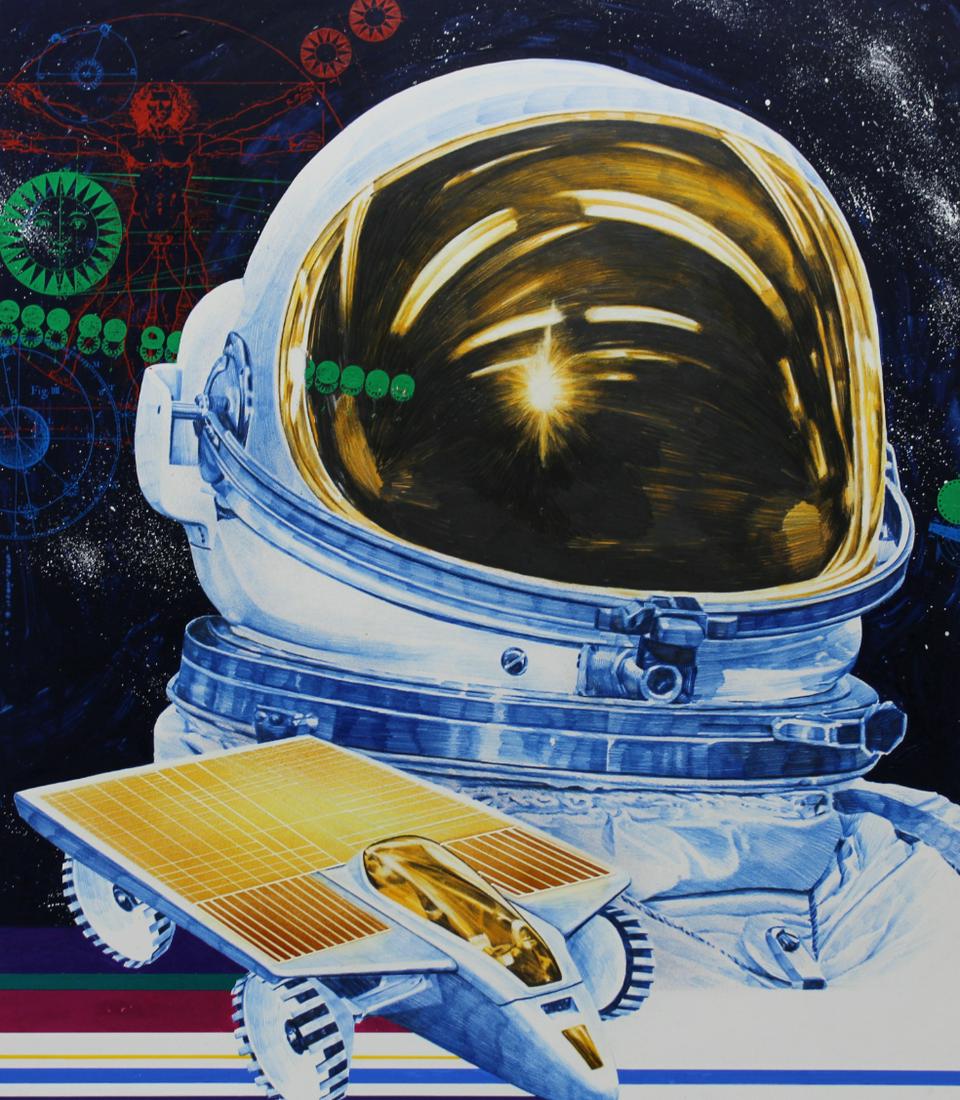 Chris Calle (B. 1961) Futuristic Astronaut" (1 of 3)