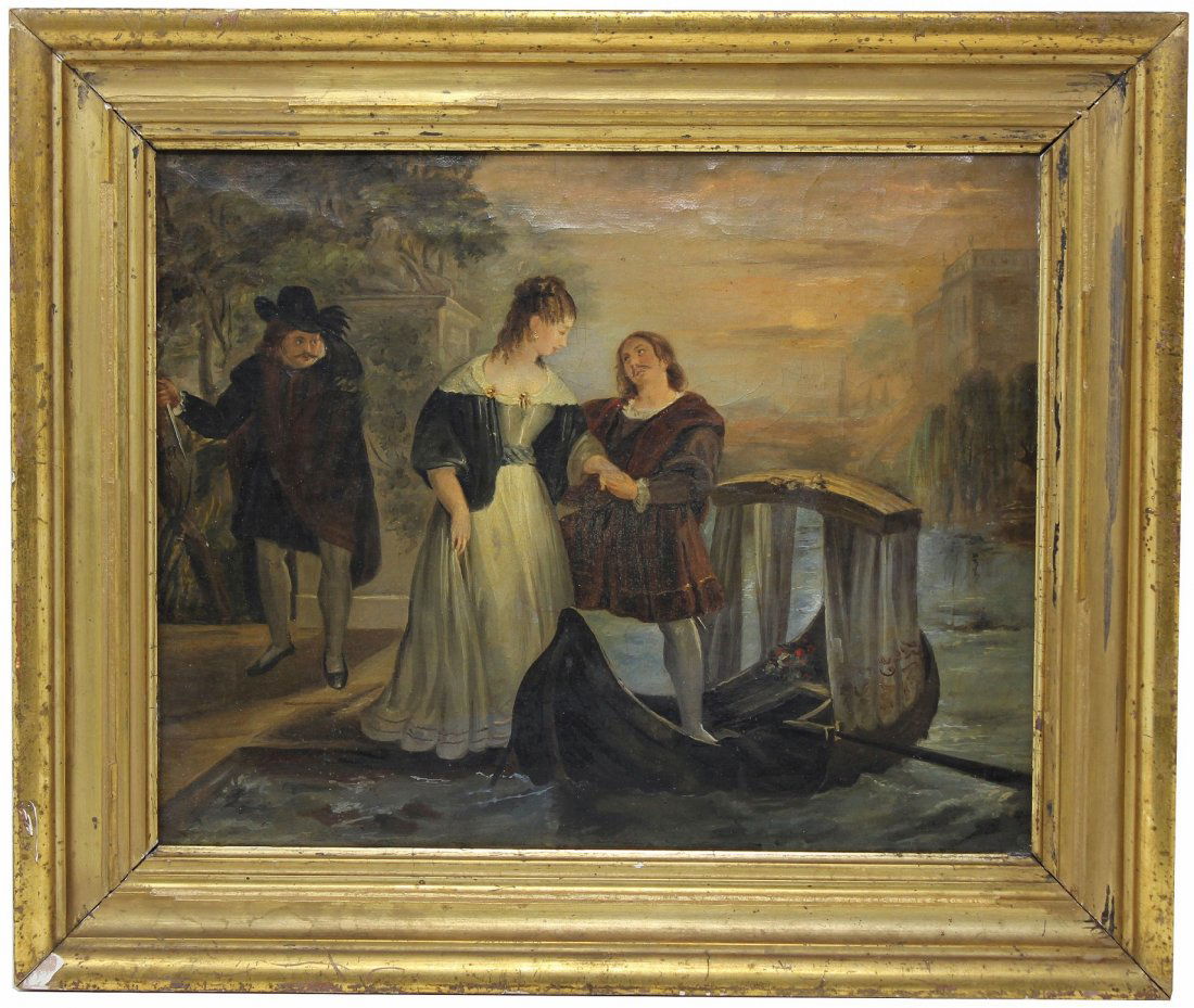 19th C. Classical Romantic Scene Painting (1 of 3)