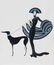 Erte (1892-1990) "Symphony in Black" - 2
