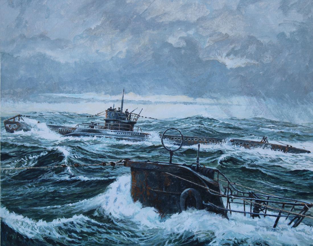 Brian Sanders (B. 1937) "Convoy PQ-17 Destroyed" (1 of 4)