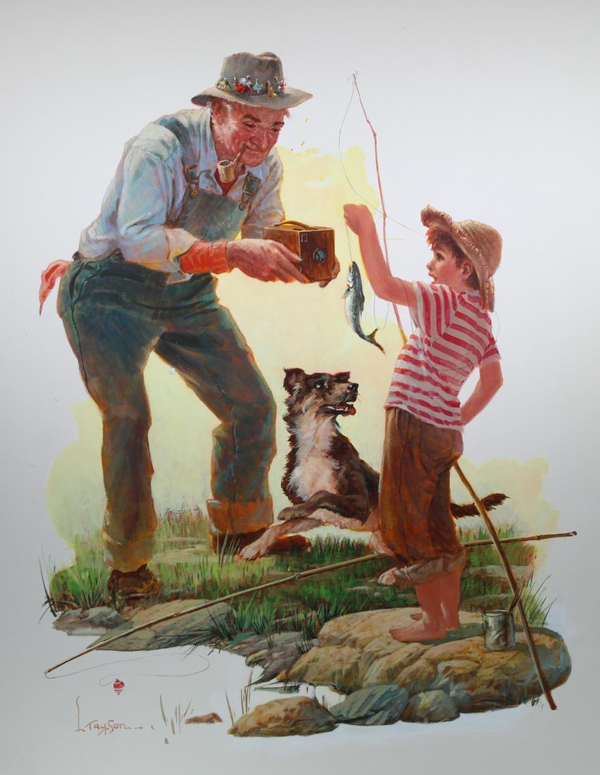 Lyle Tayson (1924 - 2014) "First Fish" (1 of 5)