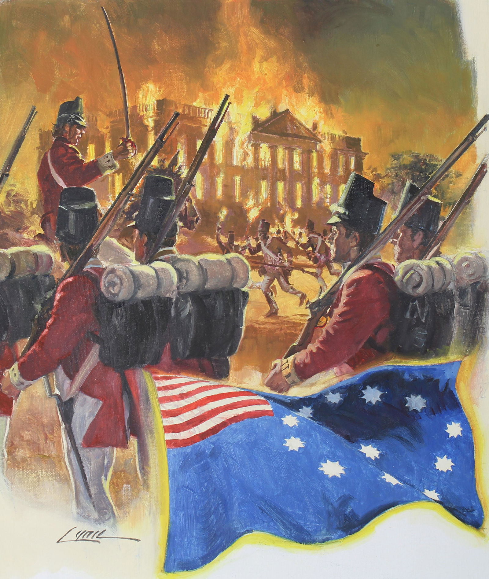 Dennis Lyall (B. 1946) "Easton Flag" (1 of 4)