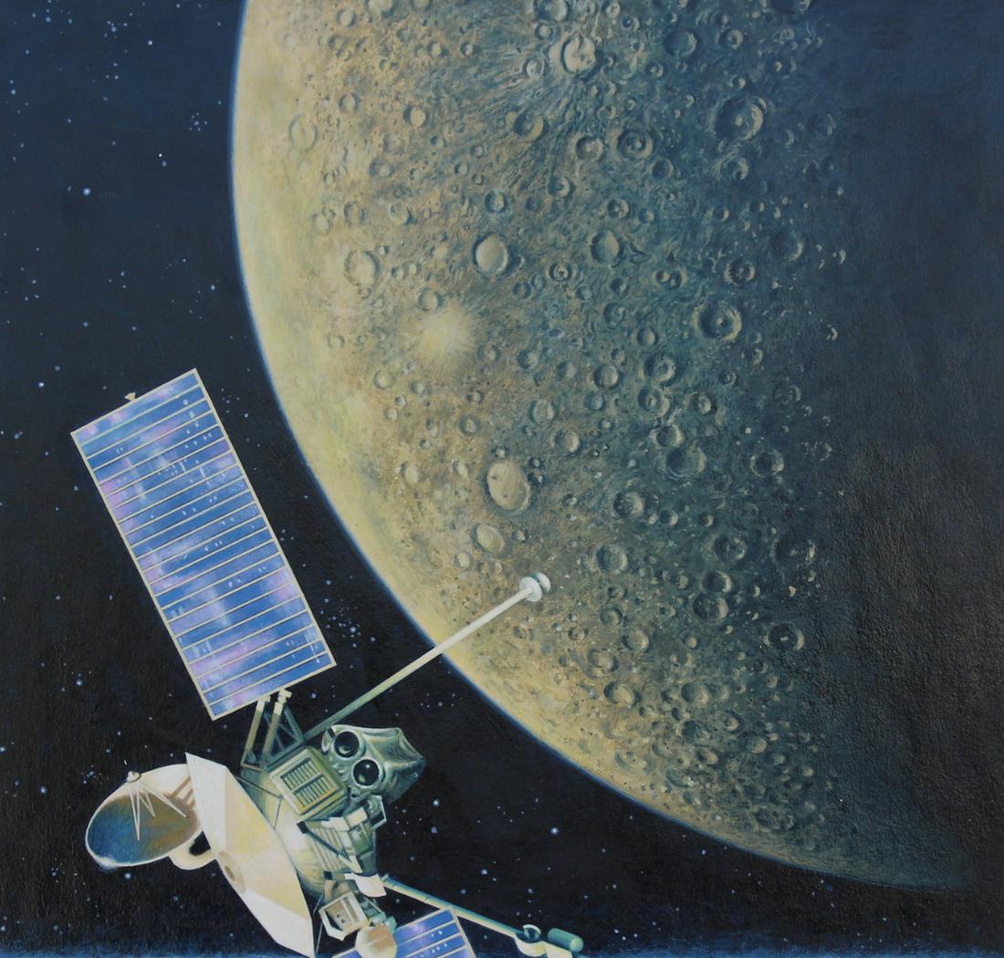 Howard Koslow (1924 - 2016) "Mercury w Mariner 10" (1 of 5)