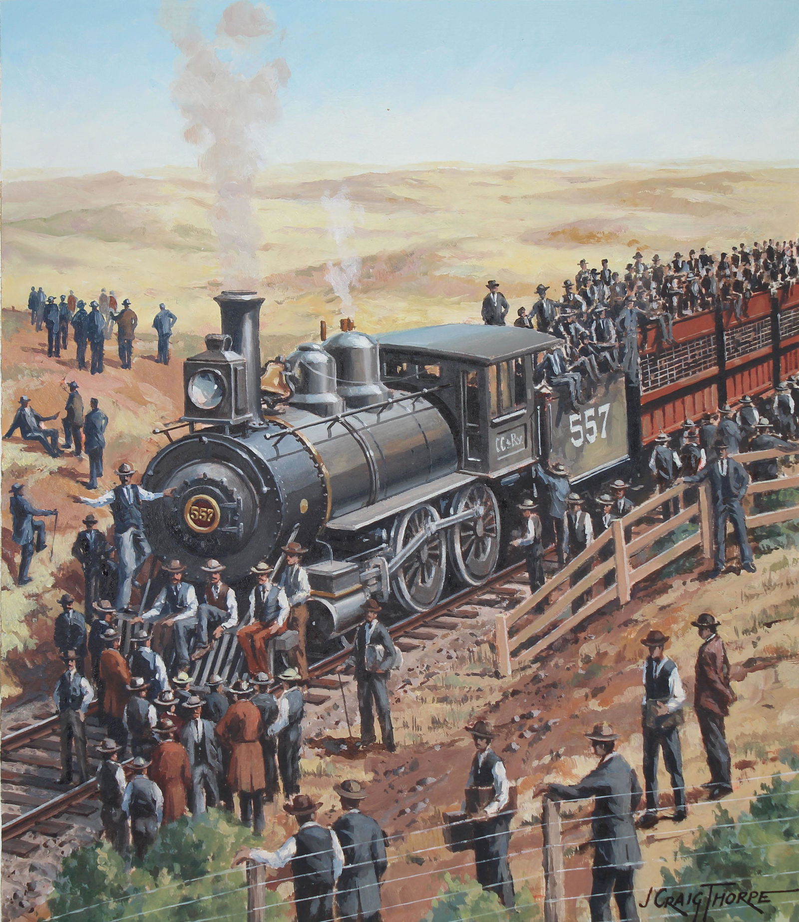 J. Craig Thorpe (B. 1948) "Oklahoma Locomotive" (1 of 4)
