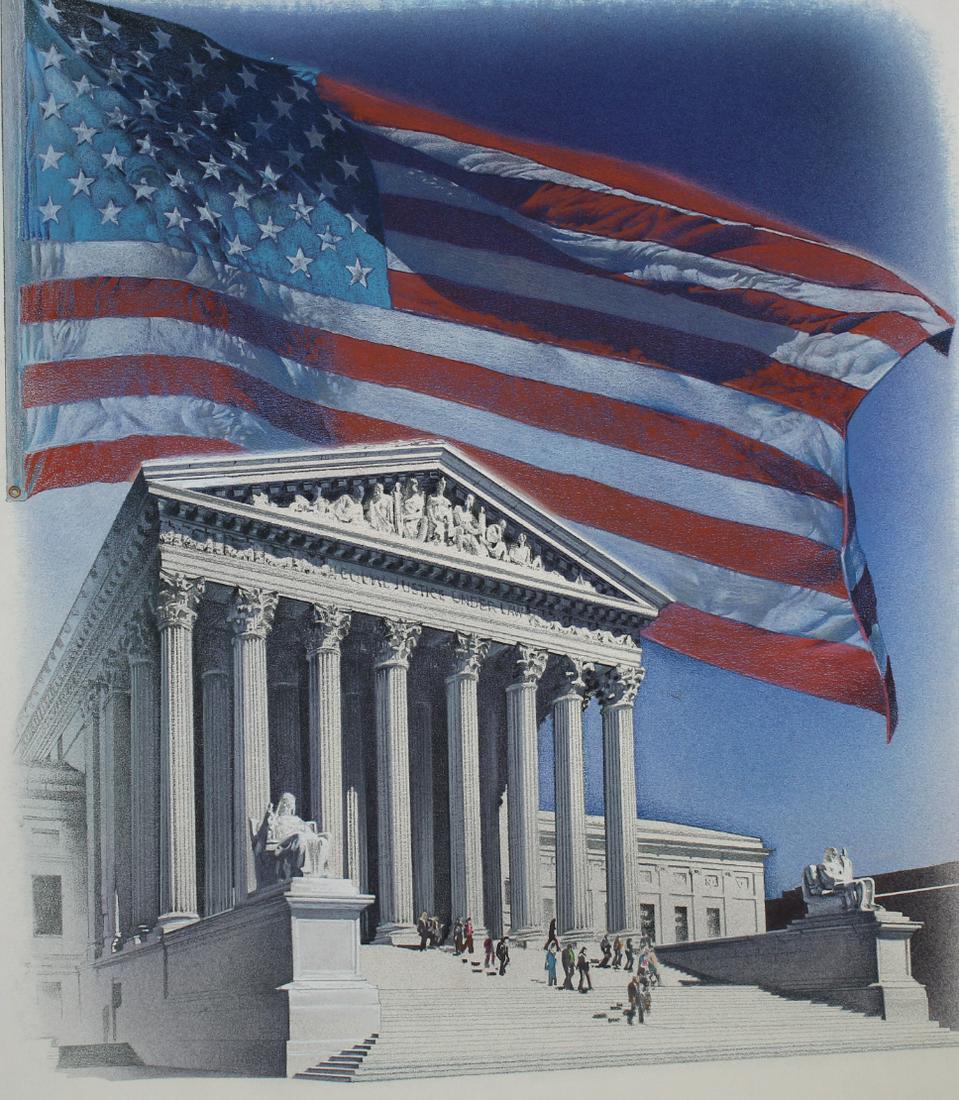 Jim Butcher (B. 1944) Flag over Supreme Court (1 of 4)