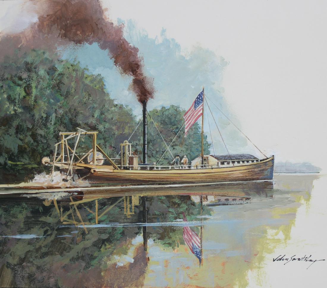 John Swatsley (B. 1937) "Steamboat Experiment" (1 of 5)