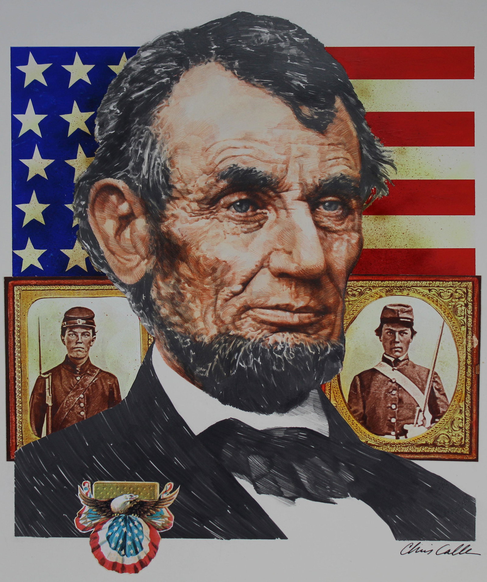 Chris Calle (B. 1961) "Classic Stamps of the US" (1 of 4)