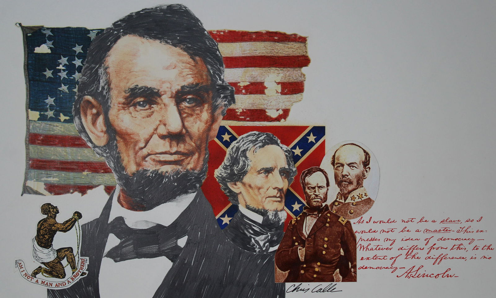 Chris Calle (B. 1961) "Classic Stamp Collecting" (1 of 3)