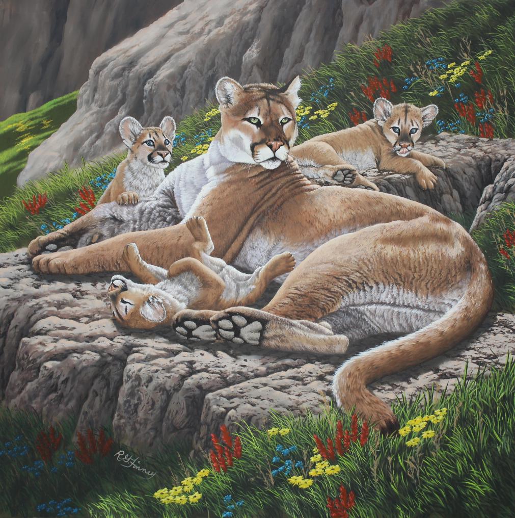 R.G. Finney (B. 1941) "N American Cougar" (1 of 4)