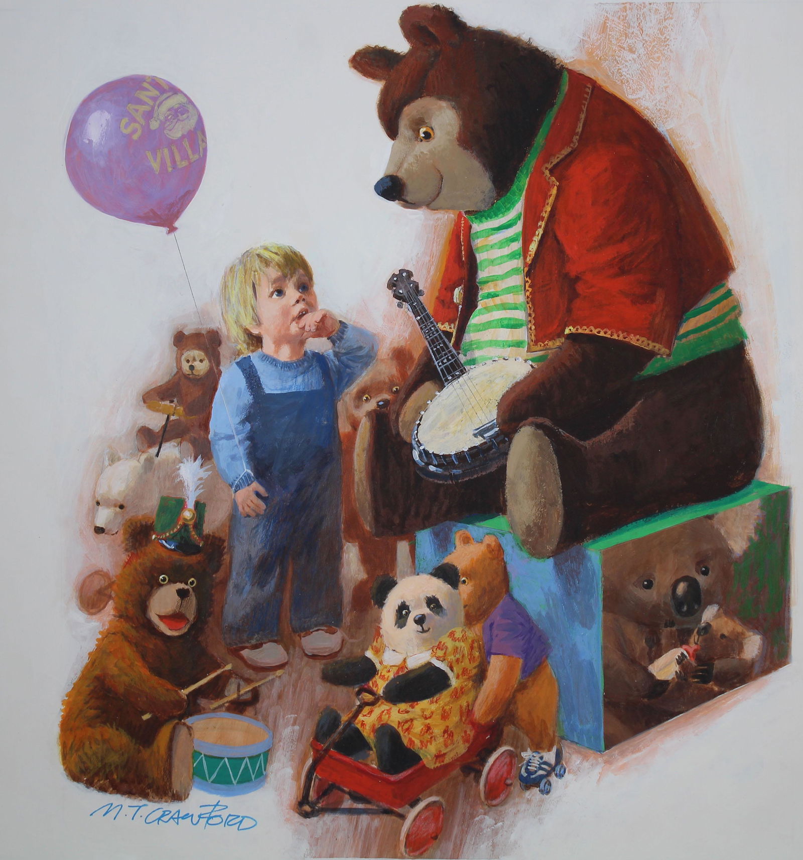 Mel Crawford (B. 1925) "Santa Village" (1 of 4)