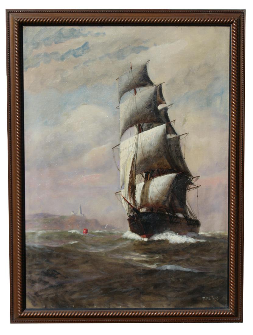 T. Bailey (American, 19th/20th C) Seascape (1 of 5)