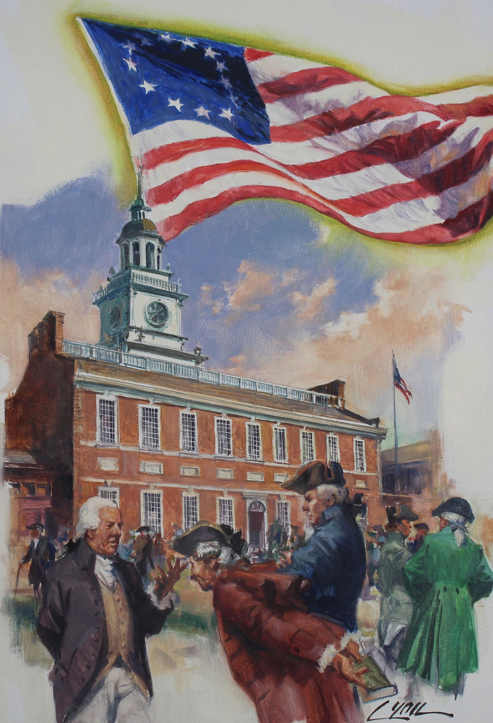 Dennis Lyall (B. 1946) "Francis Hopkinson Flag" (1 of 4)