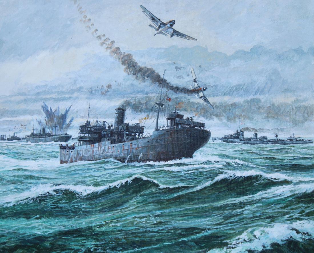 Brian Sanders (B. 1937) "Convoy PQ-17 Destroyed" (1 of 4)