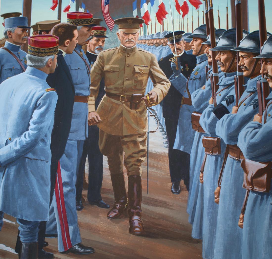 Ed Vebell (1921 - 2018) Pershing Arrives in Paris (1 of 6)