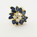 14K Gold Diamond & Sapphire Cluster Ring - 2