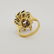14K Gold Diamond & Sapphire Cluster Ring - 7