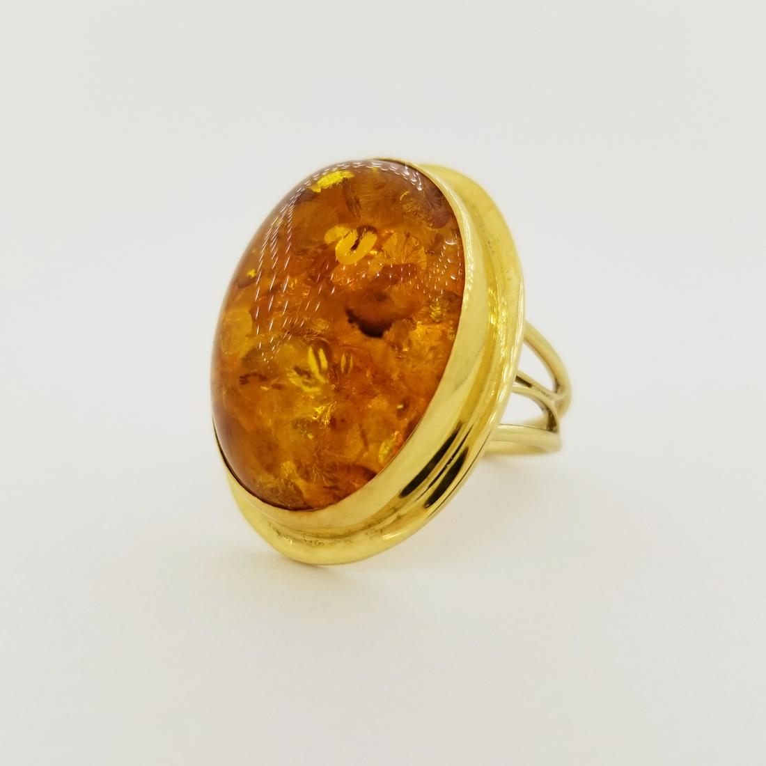 14K Gold & Amber Cocktail Ring (1 of 7)