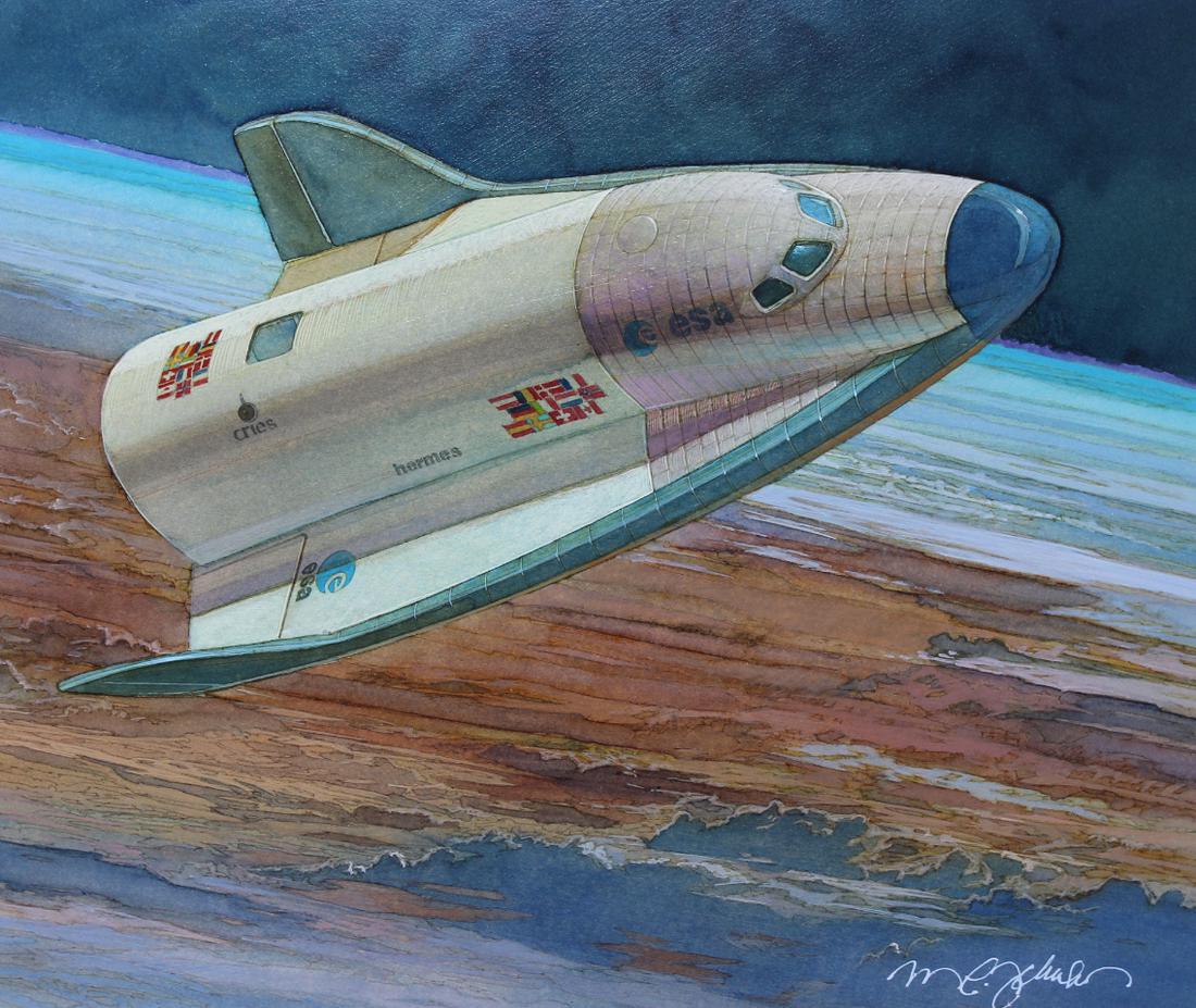 Mark Schuler (B. 1951) "Hermes Spaceplane" (1 of 4)