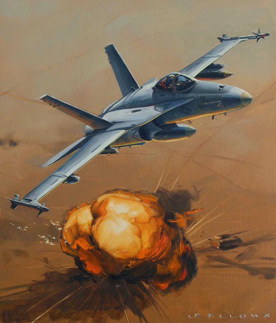 Jack Fellows (B. 1941) "F/A-18 Hornet" (1 of 4)