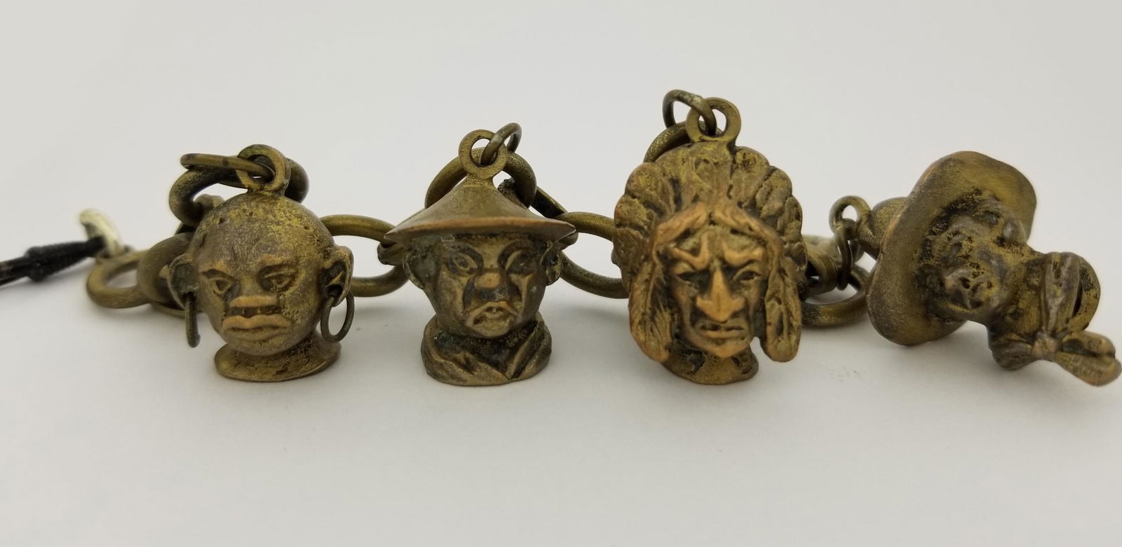 Antique Multiethnic Metal Charm Bracelet (1 of 3)