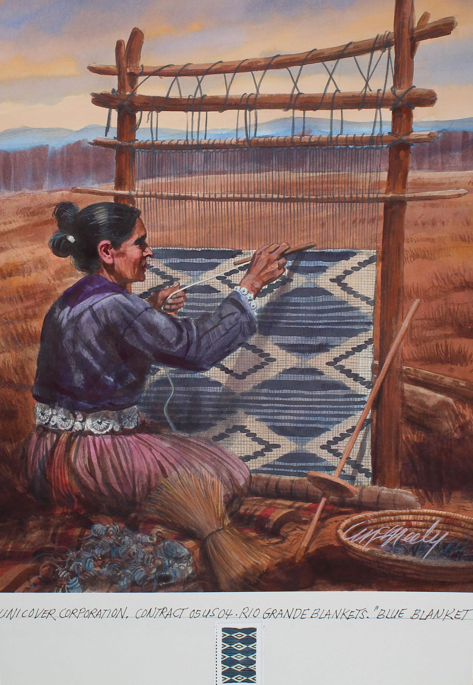 Tom McNeely (B. 1935) NM Rio Grande Blanket #3 (1 of 4)
