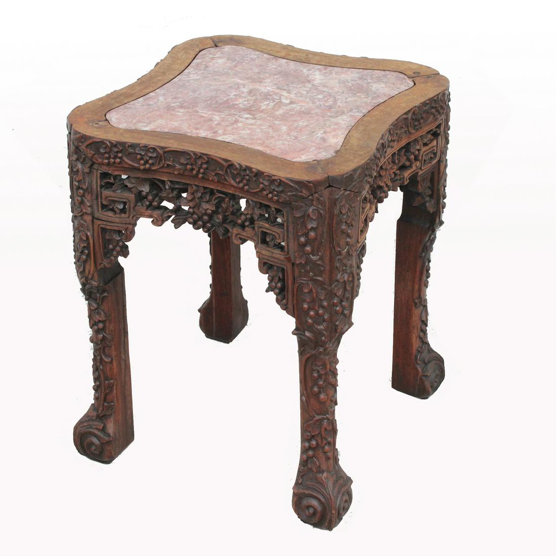 Qing Dynasty, Highly Carved Chinese Table (1 of 3)