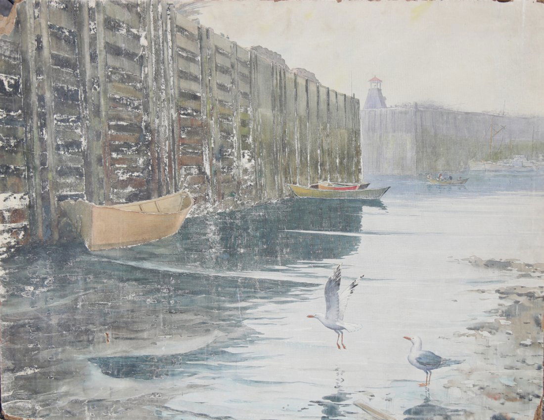 Carl Ivar Gilbert  (1882 - 1959) "Empty Harbor" (1 of 5)