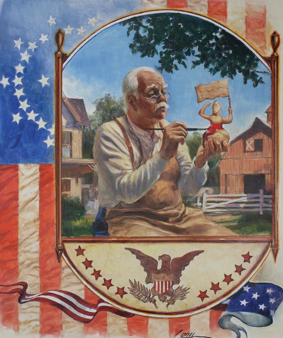 Dennis Lyall (B. 1946) "Folk Art Woodcarving" (1 of 4)